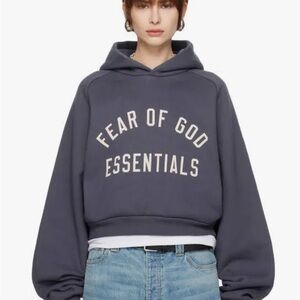 NWT - Fear of God Essentials Hoodie - Marine Small